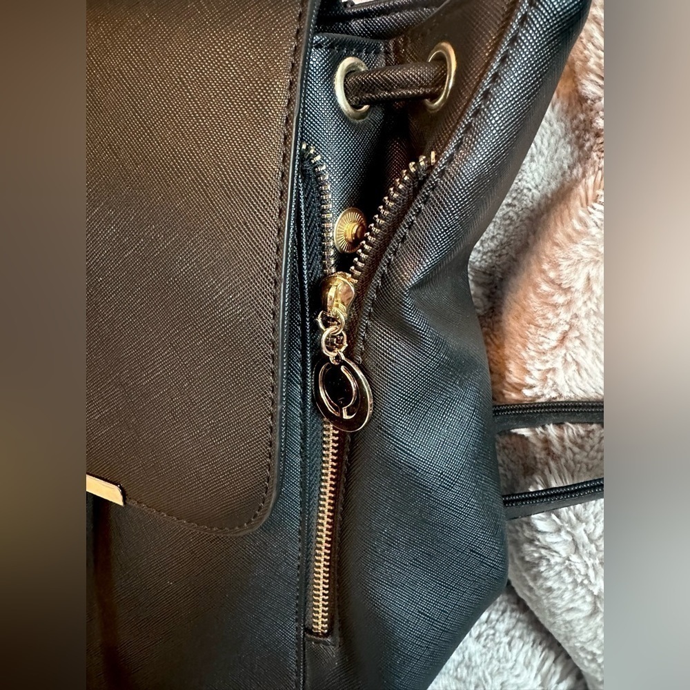 Faux Leather Backpack School Bag Student Backpack Women Travel bag Black Mini - Picture 3 of 16